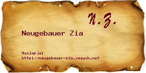 Neugebauer Zia névjegykártya